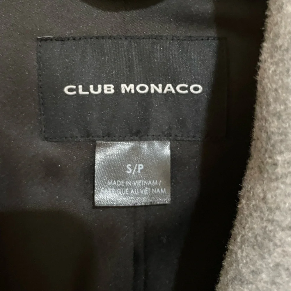Club Monaco Relaxed Grey Pea Coat - Picture 8 of 9